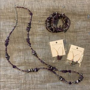 Custom necklace and wrap bracelet set.